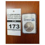 2021 Silver Eagle 1oz Fine Silver One Dollar Coin - Heraldic Eagle T-1 Early Release - MS70 NGC