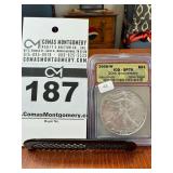 2006 - W Silver Eagle One Dollar Coin - ICG - SP70 20th Anniversary - Satin Finish