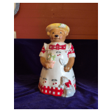 Vintage Peggy Jo Ackley Teddy Mama Bear Ceramic Cookie Jar.