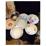Assorted Bowls and Rooster Plate