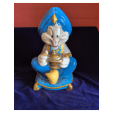 Vintage 14.5" 1998 Warner Bros. Studio Store Bugs Bunny Genie Cookie Jar.