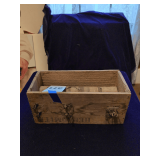 Vintage Wooden Box with Wire