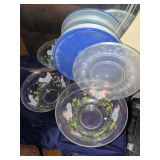 2 Hand Painted Bowls, Egg Carrier, Tupperware Container