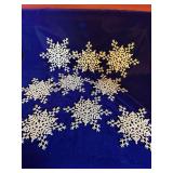 9 Plastic Snowflakes