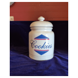 Vintage 10" White Ceramic Cookie Jar