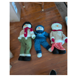 3 Snowman Stuffed Animals