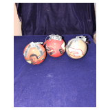 3 Large Nascar Christmas Ornaments