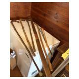 Canes, Walking Stick and Bow with Arrows