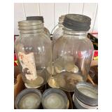 4- Vintage 1/2 Gallon Jars and Lids
