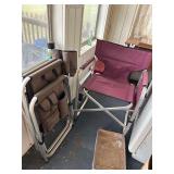2 Camp Chairs with Side Tables
