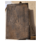 Vintage Antique Wood Battery Box Ignition Coil, likely used in a Ford Model T or Model A Vehicle.