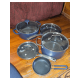 Blue Diamond 9-Piece Ceramic Non-Stick Cookware Set.