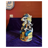 John Deere Collectible Bull Stein. Limited Edition Figural, Cow in John Deere Overalls and a Cap,