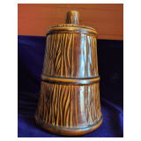 Vintage Lane Ceramics USA Brown Butter Churn Cookie Jar