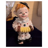 Vintage Ceramic Clown Bank Figurine