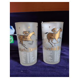 1957 Kentucky Derby Official Mint Julep Glass and Derby Glass