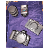 Canon Rebel X Camera, and Clayton Camera with Tripod and Lens and Tripod