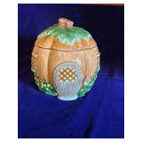Pumpkin House Cookie Jar 9”