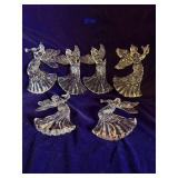 6 Plastic Hanging Angels