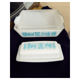 Vintage Pyrex Amish Butterprint Refrigerator Dish and Butter Dish