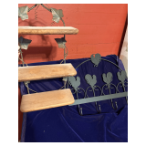 3 Tier Hanging Shelf and Metal Rooster Hooks