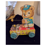 Vintage Fisher-Price Tiny Teddy Pull Toy. (circa 1962-1966).