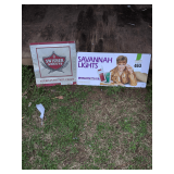 Swisher Sweet 15 x 15 and Savannah Lights Metal Signs. 25 x 11.5