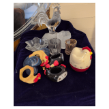 Tall Clear Rooster, Toothpick Holders, Kitchen Timer and More