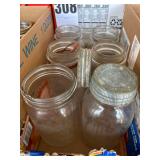 6 Vintage Quart Ball Jars