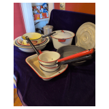 Assorted Enamel Pans