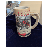 1986 Budweiser Holiday Stein from the "B" Collector Series.