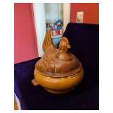 Vintage California Pottery Hen on Nest Soup Tureen,