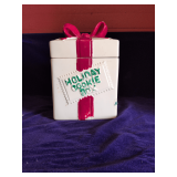 Vintage Ceramic "Holiday Cookie Box" Cookie Jar,  Manufactured in Japan.
