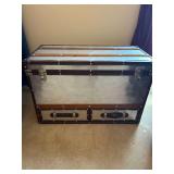 Metal Trunk with Drawers 32”x16”x22”