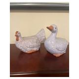 Ceramic Hen and Duck