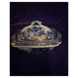 Vintage Flow Blue Soap Dish