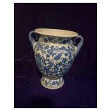 Blue and Cream Urn or Vase