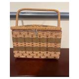 Vintage Woven Sewing Basket
