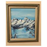 Framed Oil Painting by D. Horner 22”x26”