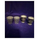 2 Silver Cups and 2 Silver Candle Holders
