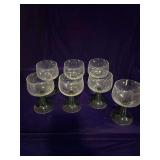 Wine Glasses with Green Stems