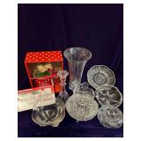 Crystal Vase,,Candy Dishes,Candle Stick and Holders