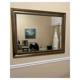 Framed Beveled Mirror 37”x47”