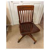 Wooden Rolling  Office Chair
