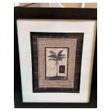 Framed Palm Tree Print 14x16