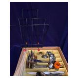 Miscellaneous Kitchen Items and Vintage Magazine Rack