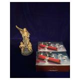 Silver Angel Napkin Holders and Resin Angel with Broken Wing