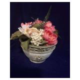 Flower Pot with Faux Flowers