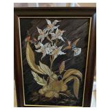 Framed Hummingbird Painting 12x16