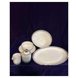 Completer Set, Vintage Winterling Schwarzenbach, Bavaria, Germany -Platter,Vegetable Bowl, Cream and Sugar Bowl, Gravy Bowl
